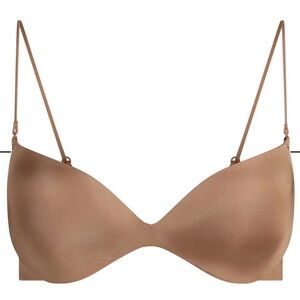 SKIMS Wireless Form Micro Strap Plunge Bra - Sienna, 36F